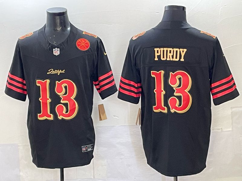Men Nike San Francisco 49ers #13 Purdy black Limited NFL 2025 Jersey 0018